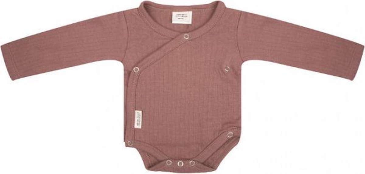 Little Indians Rib Romper Lange Mouw Burlwood 3-6 Mnd