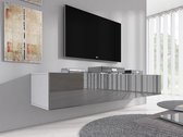 TV-Meubel Flame XL - Grijs - Wit - 180 cm - ACTIE