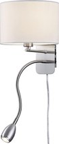 OSRAM - LED Wandlamp - Trinon Hotia - E14 Fitting - 3W - Warm Wit 3000K - Rond - Mat Wit - Aluminium