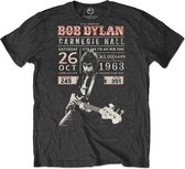 Bob Dylan Heren Tshirt -L- Carnegie Hall '63 Eco Zwart