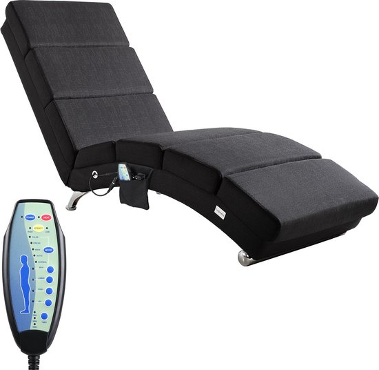 Casaria Relaxfauteuil Massage en Verwarming Antraciet - Casaria - €197,99