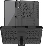 Rugged Kickstand Back Cover - Lenovo Tab P11 Pro Hoesje - Zwart