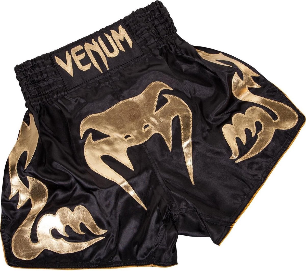 Venum Bangkok Inferno Kickboks Broekjes Zwart Goud Maat Venum Kickboks Muay Thai Shorts: XXL - Jeans size 36