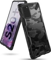 Ringke Fusion Design Backcase hoesje Samsung S20 Plus Zwart Camo