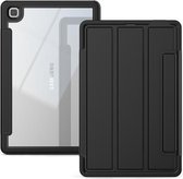 Voor Samsung Galaxy Tab A7 10.4 (2020) Acryl + TPU Horizontale Flip Smart Leather Case met Drie-vouwbare Houder & Wek- / Slaapfunctie (Zwart)