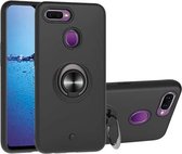 Voor OPPO F9 & F9 PRO 2 in 1 pc + TPU beschermhoes met 360 graden roterende ringhouder (zwart)