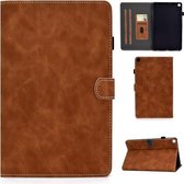 Voor Samsung Galaxy Tab A7 10.4 2020 T500 Koeienhuid Textuur Horizontale Flip Leren Case met Houder & Kaartsleuven (Bruin)