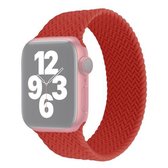 Single-turn geweven patroon siliconen horlogeband voor Apple Watch Series 6 & SE & 5 & 4 44 mm / 3 & 2 & 1 42 mm, maat: L (rood)