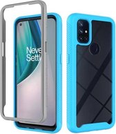 Voor OnePlus Nord N10 5G Starry Sky Solid Color Series schokbestendig PC + TPU beschermhoes (babyblauw)