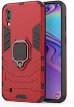 Schokbestendige pc + TPU-hoes met magnetische ringhouder voor Galaxy M10 (rood)