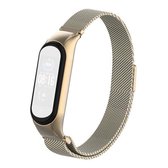 Voor Geschikt voor Xiaomi Mi Band 5 Milano effen kleur magnetische roestvrijstalen band (vintage goud)