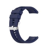 Voor TicWatch Pro 3 siliconen vervangende horlogeband met zilveren stalen gesp (nachtblauw)