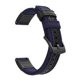 Voor fossiele fossiele Gen5 Carlyle canvas lederen nylon jeep riem (blauw)