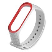 Voor Xiaomi 3/4 Diamond Texture Tweekleurige siliconen band, riemlengte: 23 cm (wit rood)