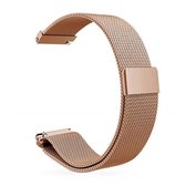 Voor Huami Amazfit GTS 22mm Milanese magnetische metalen vervangende band horlogeband (roségoud)