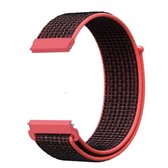 Voor Samsung Galaxy Watch 46 mm eenvoudige nylon gevlochten riem (rood zwart)