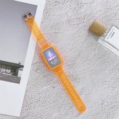 Voor Huawei Watch Fit siliconen geïntegreerde doorschijnende vervangende band horlogeband (oranje)