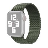 Nylon gevlochten horlogeband met enkele draai voor Apple Watch Series 6 & SE & 5 & 4 44 mm / 3 & 2 & 1 42 mm, lengte: S 138 mm (olijfgroen)