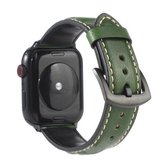 Echt lederen horlogeband voor Apple Watch Series 6 & SE & 5 & 4 40 mm / 3 & 2 & 1 38 mm (groen)
