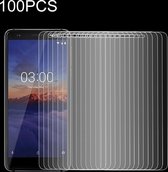 100 STUKS 9H 2.5D gehard glasfilm voor Nokia 3.1