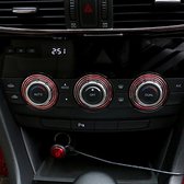 3 stks auto aluminium airconditioner knop case voor ATENZA (rood)