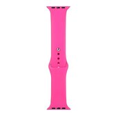 Voor Apple Watch Series 5 & 4 44mm / 3 & 2 & 1 42mm siliconen horlogebandje, korte sectie (vrouwelijk) (Barbie roze)