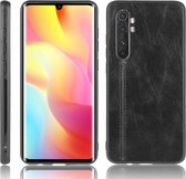 Voor Xiaomi Mi Note 10 Lite schokbestendig naaien koe patroon Skin PC + PU + TPU Case (zwart)