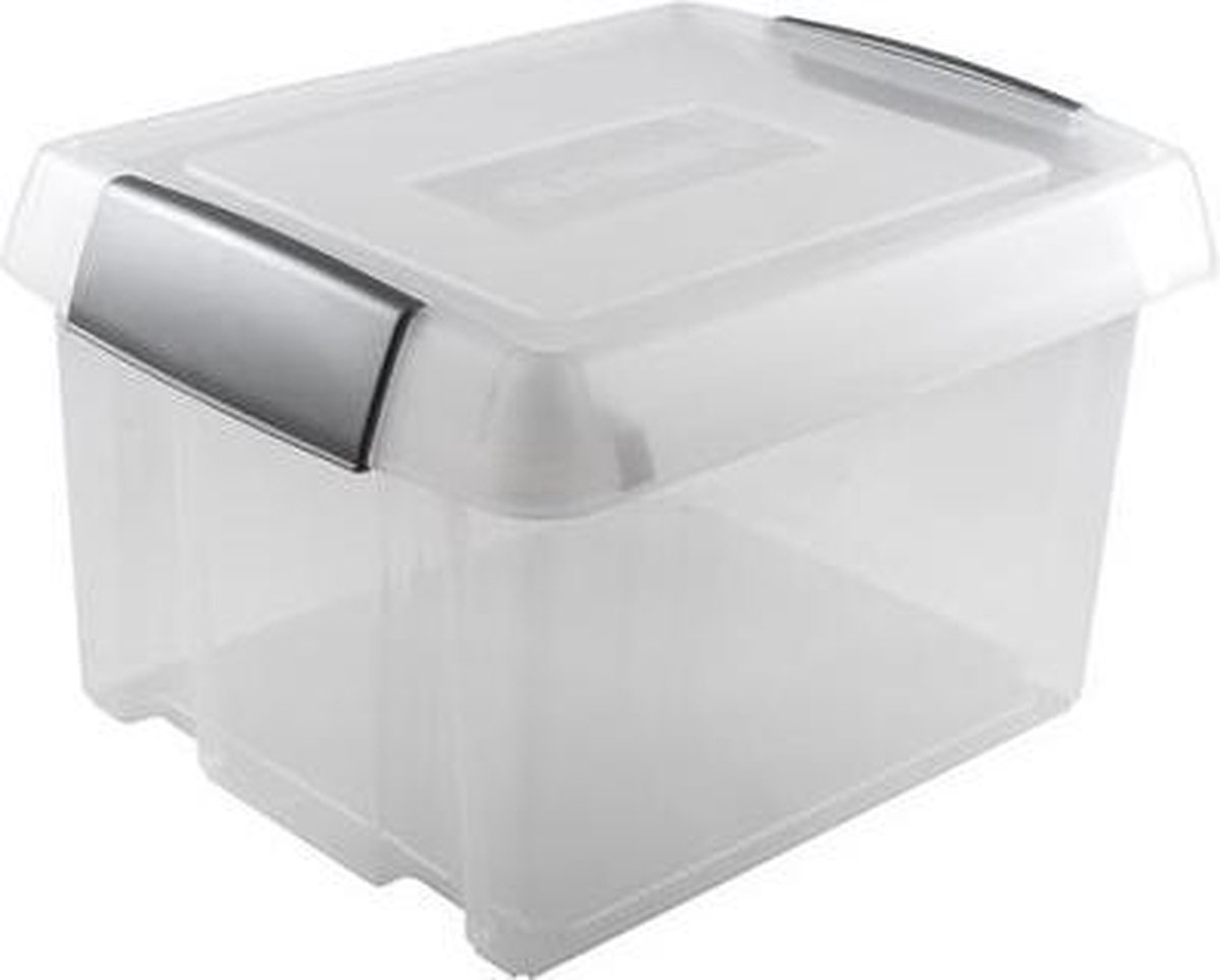 Sunware Nesta hangmappen box met 2 strips 37L transparant grijs
