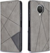 Nokia G20 Hoesje - Mobigear - Rhombus Slim Serie - Kunstlederen Bookcase - Grijs - Hoesje Geschikt Voor Nokia G20