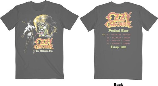 Ozzy Osbourne Heren Tshirt -XL- Ultimate Remix Grijs