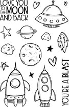 To The Moon Clear Stamps (JD035) (DISCONTINUED)