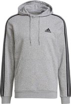 adidas 3-Stripes Fleece Hoodie Heren - Sporttruien - grijs - maat L
