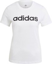 adidas Ess. Slim Logo Shirt Dames - sportshirts - wit - maat XS