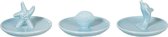 J-Line Juwelenhouder Porselein Blauw Assortiment Van 3