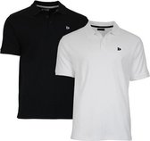 Donnay Polo 2-Pack - Sportpolo - Heren - Maat L - Wit & Zwart