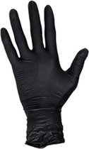 Nitrile wegwerp handschoenen - Non-sterile en poedervrij - Zwart - Maat L - 100 stuks