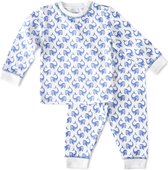 Little Label Pyjama Jongens - Maat 74-80 - Walvisprint Blauw - Zachte BIO Katoen