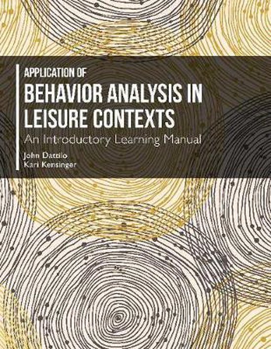 Application of Behavior Analysis in Leisure Contexts - cover