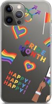 ShieldCaseHappy Pride Month geschikt voor Apple iPhone 12 / 12 Pro