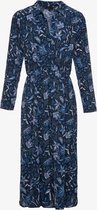 Jazlyn dames maxi blousejurk met paisley print - Blauw - Maat L