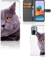 Telefoonhoesje Xiaomi Redmi Note 10 Pro Flipcover Case Kat