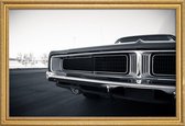 JUNIQE - Poster met houten lijst Dodge Charger -20x30 /Wit & Zwart