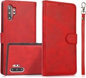 Voor Samsung Galaxy Note10+ Kalf Textuur 2 in 1 Afneembare Magnetische Achterkant Horizontale Flip Lederen Case met Houder & Kaartsleuven & Portemonnee & Fotolijst (Rood)