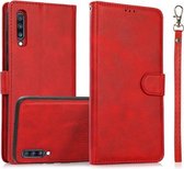 Voor Samsung Galaxy A50s Kalf Textuur 2 in 1 Afneembare Magnetische Achterkant Horizontale Flip Lederen Case met Houder & Kaartsleuven & Portemonnee & Fotolijst (Rood)