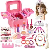 Balnore - Make-upset voor kinderen - Beauty case inclusief prinsessen accessoires en make-up