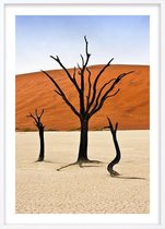 Poster Met Witte Lijst - Deadvlei Bomen Poster