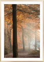 Poster Met Metaal Gouden Lijst - Herfst Poster