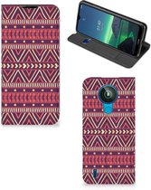 Bookcase Nokia 1.4 Smart Cover Aztec Purple