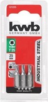 KWB de tournevis - Torx 25 - 25mm de long - 3 pièces - sur carte
