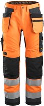 Snickers Work Trousers+ AllroundWork HV Holster Pockets CL.2 6230 - Hommes - Oranje/ Grijs - 52